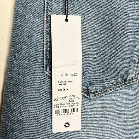 NWT Joe’s Jeans The Raine Super High Rise Cigarette Ankle in Origin Blue Size 26 - Picture 12 of 12